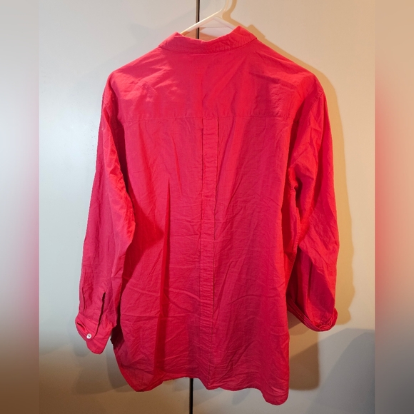 Natural Life Coral Button-Up Blouse - Picture 4 of 6